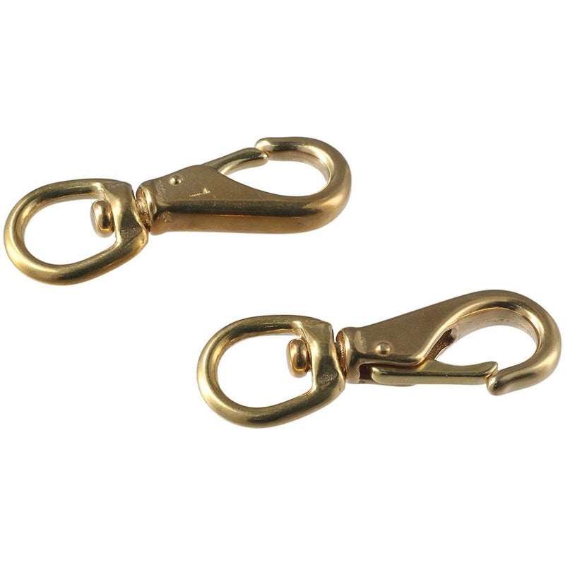 SHUATI 2Pcs Swivel Snap Hooks, Boat Hook, 3-1/4" Pet Rope Clips, 3/4" Swivel Eye Diving Clips for Straps, Luggage, Leathercarft, Solid Brass - Image 2